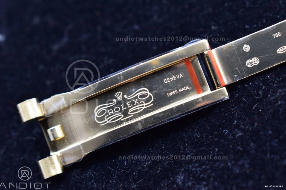 Black President 721 YG A2836 Breathable Plated Bracelet Markers Dial DayDate On 904L 40 GMF Crystal Steel V 0304